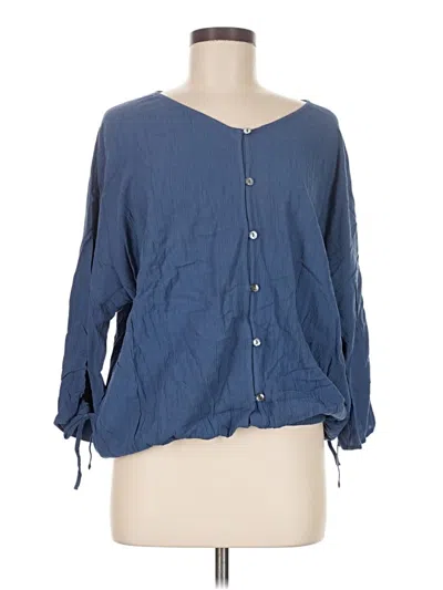 Jjill 3/4 Sleeve Blouse In Blue