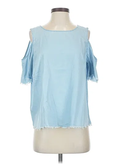 Pre-owned Jjill 3/4 Sleeve Blouse In Blue