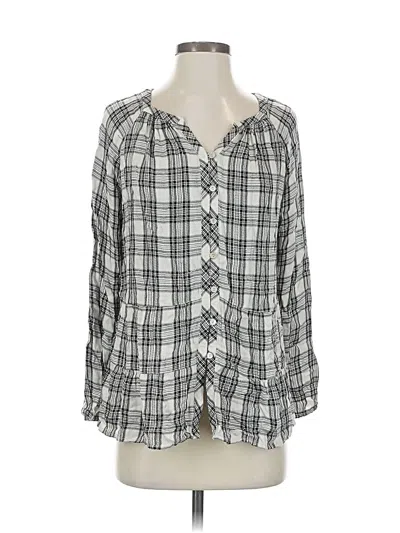 Pre-owned Jjill 3/4 Sleeve Blouse In Gray