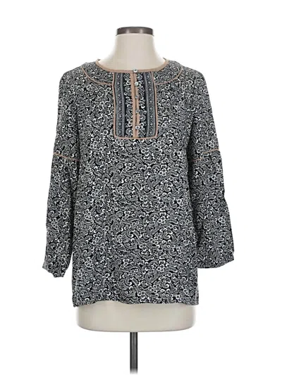 Pre-owned Jjill 3/4 Sleeve Blouse In Gray