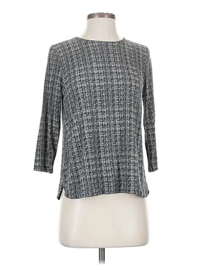 Pre-owned Jjill 3/4 Sleeve Blouse In Gray