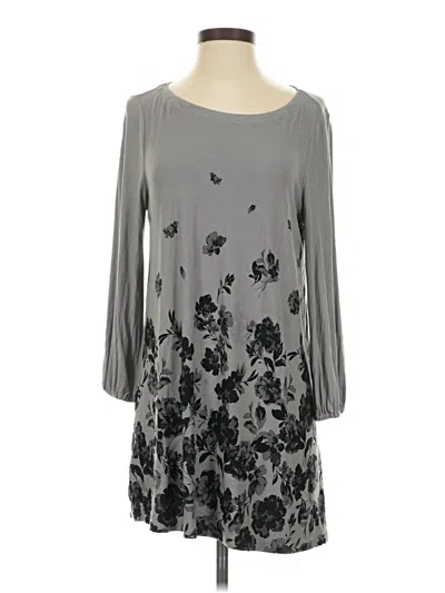 Pre-owned Jjill 3/4 Sleeve Blouse In Gray