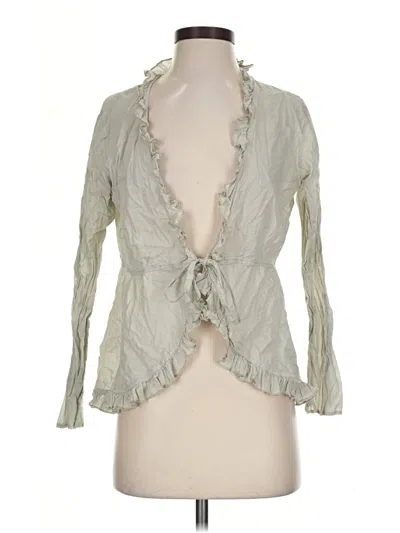 Pre-owned Jjill 3/4 Sleeve Blouse In Gray