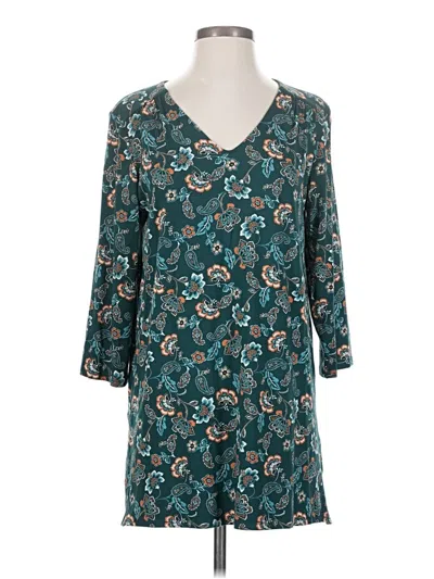 Pre-owned Jjill 3/4 Sleeve Blouse In Green