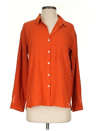 Pre-owned Jjill 3/4 Sleeve Blouse In Orange