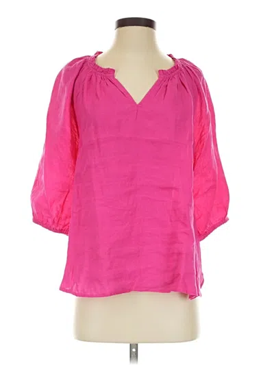 Pre-owned Jjill 3/4 Sleeve Blouse In Pink