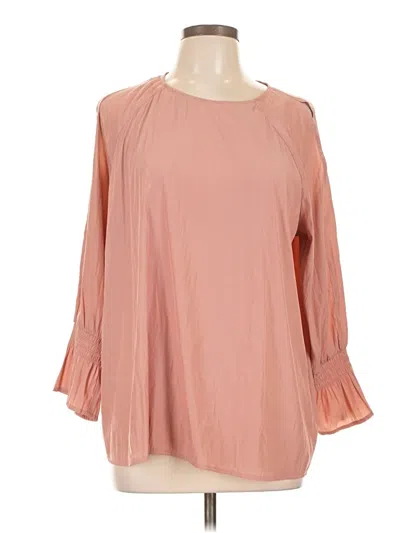 Pre-owned Jjill 3/4 Sleeve Blouse In Pink