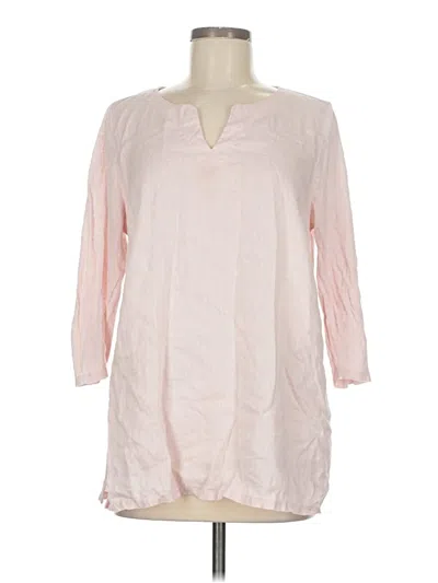 Pre-owned Jjill 3/4 Sleeve Blouse In Pink
