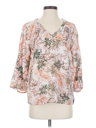 Pre-owned Jjill 3/4 Sleeve Blouse In Pink