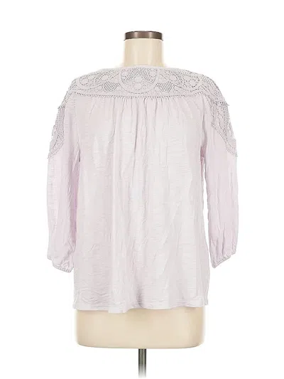 Pre-owned Jjill 3/4 Sleeve Blouse In Purple