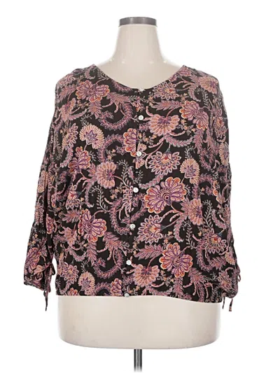Jjill 3/4 Sleeve Blouse In Purple