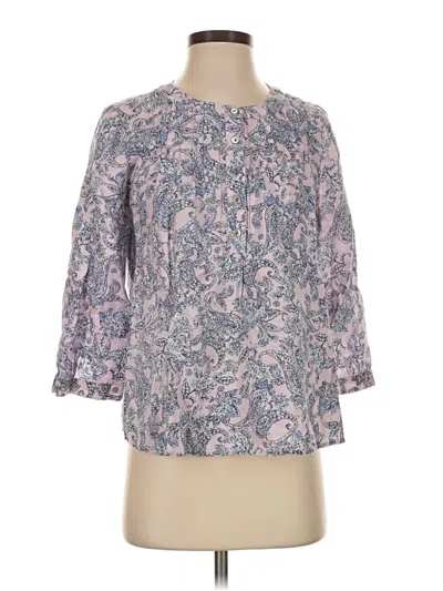 Pre-owned Jjill 3/4 Sleeve Blouse In Purple