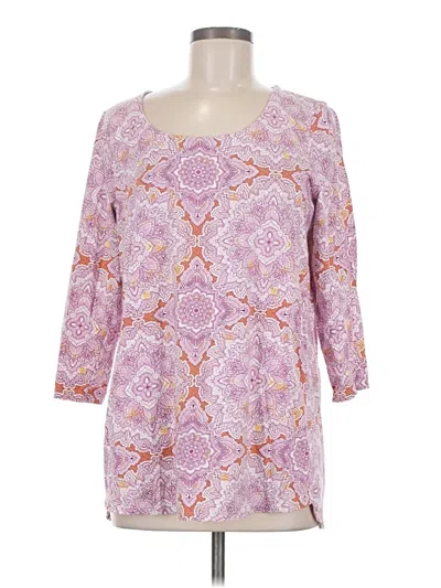 Pre-owned Jjill 3/4 Sleeve Blouse In Purple
