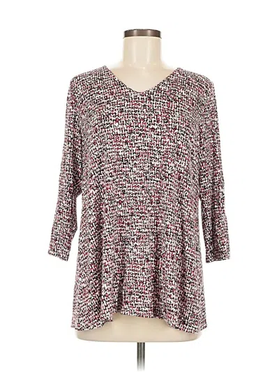 Pre-owned Jjill 3/4 Sleeve Blouse In Silver