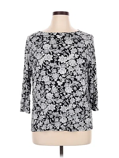 Pre-owned Jjill 3/4 Sleeve Blouse In Silver