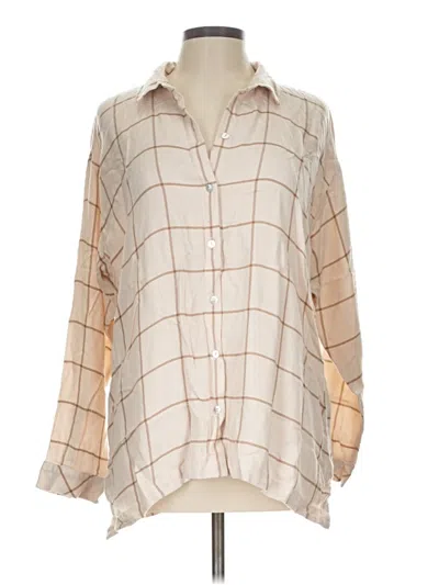 Pre-owned Jjill 3/4 Sleeve Blouse In Tan
