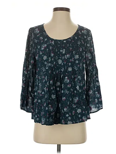 Pre-owned Jjill 3/4 Sleeve Blouse In Teal