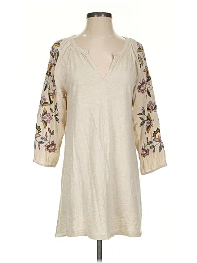 Pre-owned Jjill 3/4 Sleeve Blouse In White