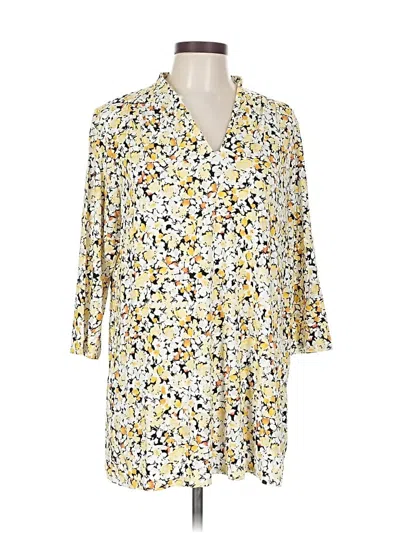 Pre-owned Jjill 3/4 Sleeve Blouse In Yellow