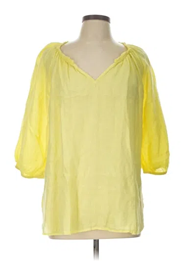 Pre-owned Jjill 3/4 Sleeve Blouse In Yellow