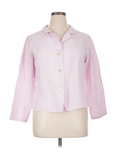 Pre-owned Jjill 3/4 Sleeve Button Down Shirt In Pink