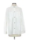 Jjill 3/4 Sleeve Button Down Shirt In White