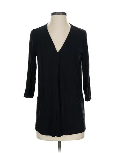 Pre-owned Jjill 3/4 Sleeve T-shirt In Black