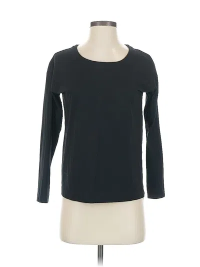 Pre-owned Jjill 3/4 Sleeve T-shirt In Black