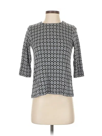 Pre-owned Jjill 3/4 Sleeve T-shirt In Black