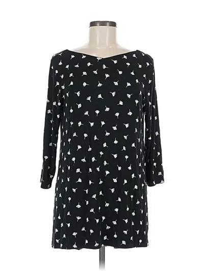 Pre-owned Jjill 3/4 Sleeve T-shirt In Black