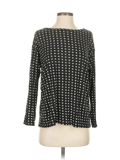 Pre-owned Jjill 3/4 Sleeve T-shirt In Black