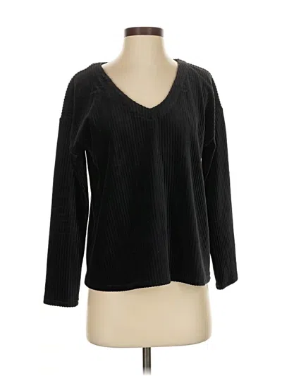 Pre-owned Jjill 3/4 Sleeve T-shirt In Black