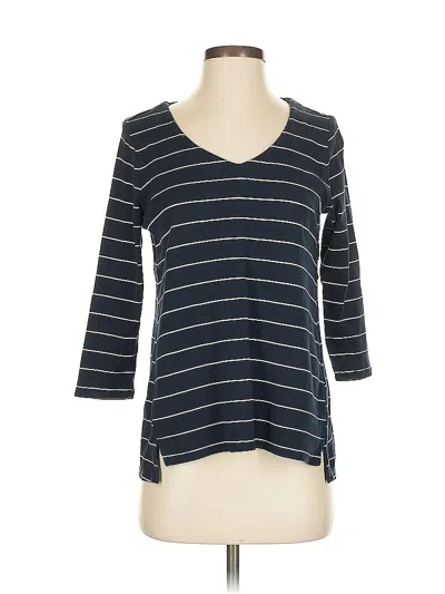 Pre-owned Jjill 3/4 Sleeve T-shirt In Blue