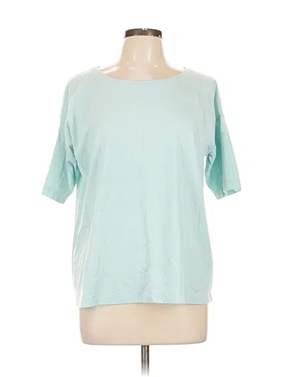 Pre-owned Jjill 3/4 Sleeve T-shirt In Blue