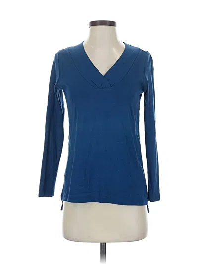 Pre-owned Jjill 3/4 Sleeve T-shirt In Blue