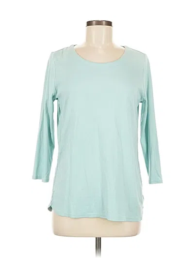 Pre-owned Jjill 3/4 Sleeve T-shirt In Blue