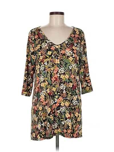 Pre-owned Jjill 3/4 Sleeve T-shirt In Gold