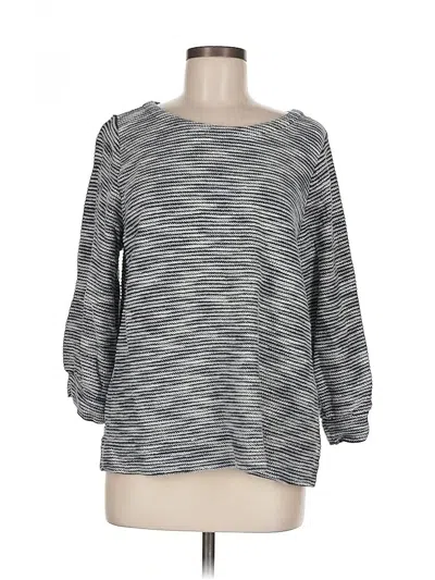 Pre-owned Jjill 3/4 Sleeve T-shirt In Gray