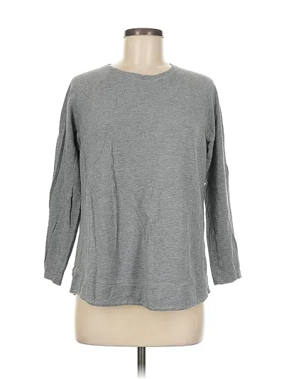 Pre-owned Jjill 3/4 Sleeve T-shirt In Gray