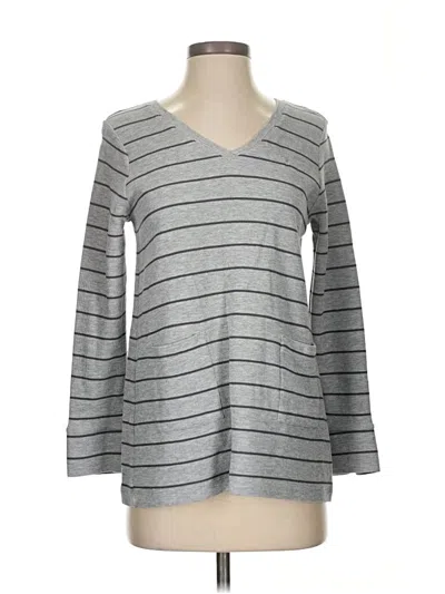 Pre-owned Jjill 3/4 Sleeve T-shirt In Gray