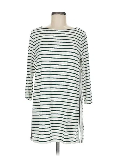 Pre-owned Jjill 3/4 Sleeve T-shirt In Green