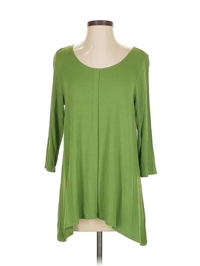 Pre-owned Jjill 3/4 Sleeve T-shirt In Green