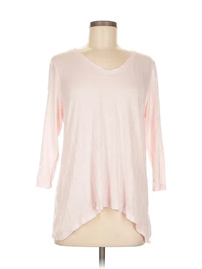 Pre-owned Jjill 3/4 Sleeve T-shirt In Pink