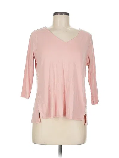 Pre-owned Jjill 3/4 Sleeve T-shirt In Pink