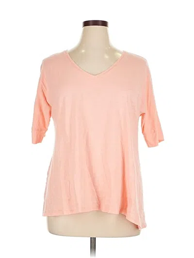 Pre-owned Jjill 3/4 Sleeve T-shirt In Pink