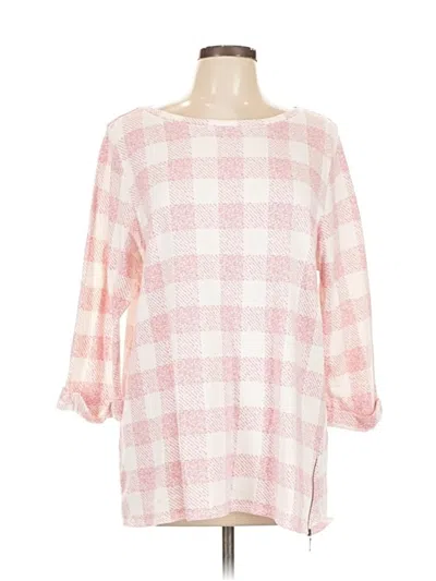 Pre-owned Jjill 3/4 Sleeve T-shirt In Pink