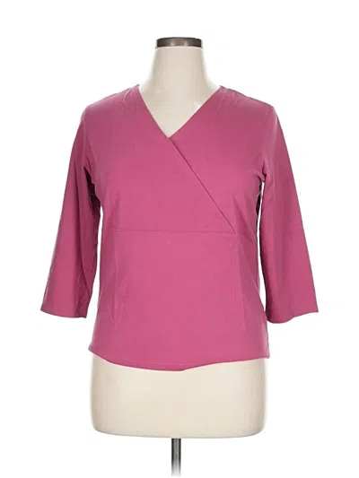 Pre-owned Jjill 3/4 Sleeve T-shirt In Pink
