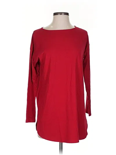 Pre-owned Jjill 3/4 Sleeve T-shirt In Red
