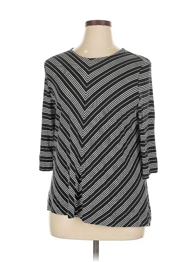 Pre-owned Jjill 3/4 Sleeve T-shirt In Silver