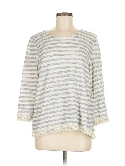 Pre-owned Jjill 3/4 Sleeve T-shirt In White